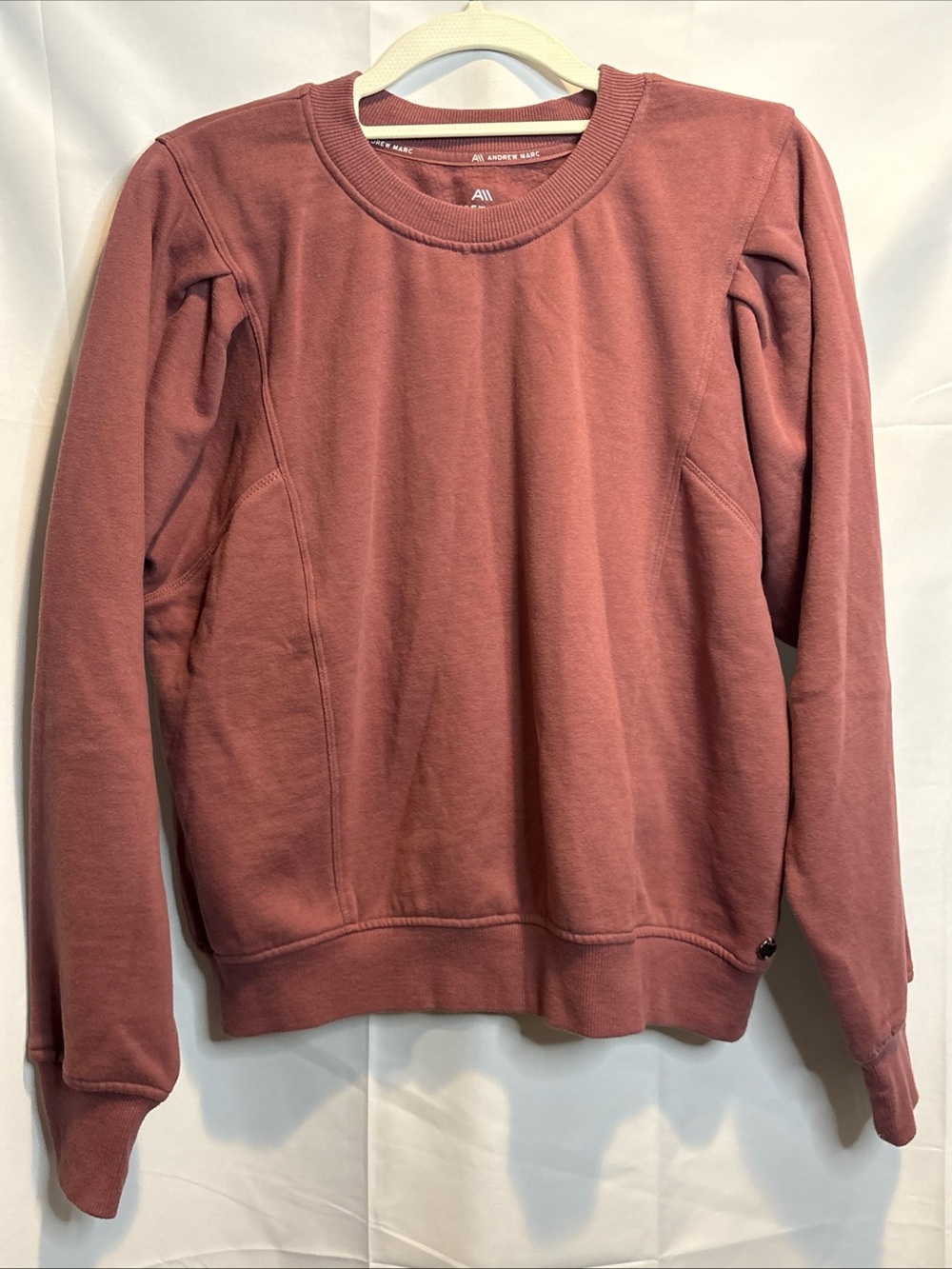 Andrew Marc Sport Dusty Rose Pullover Sweatshirt